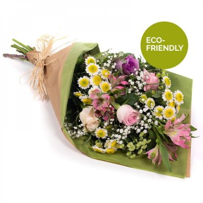 Wrap of Loveliness - A simple wrap of mixed flowers to convey your message will be put together from the finest collection of flowers on the day by a real local florist. Wrap of Loveliness - A simple wrap of mixed flowers to convey your message will be put together from the finest collection of flowers on the day by a real local florist.